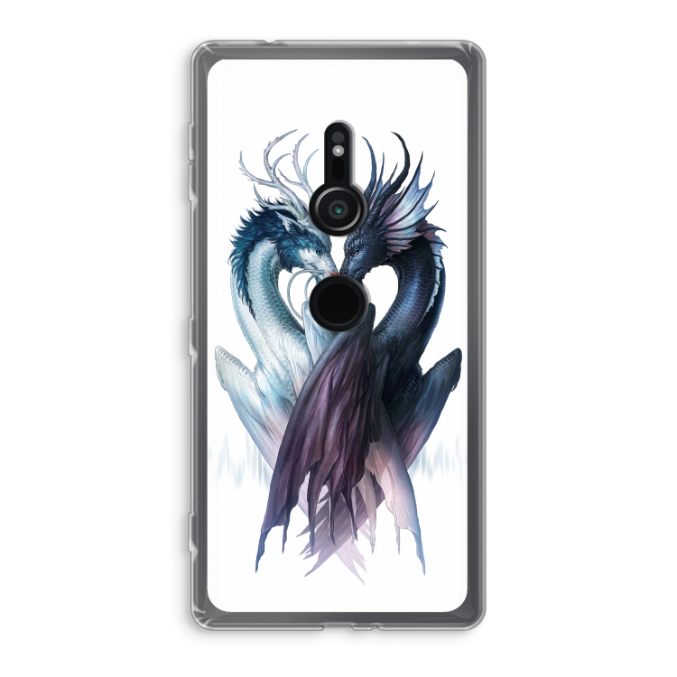 Yin Yang Dragons: Sony Xperia XZ2 Transparant Hoesje