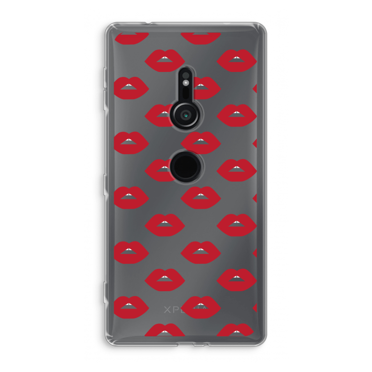 Lips: Sony Xperia XZ2 Transparant Hoesje