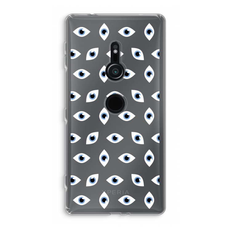 Eyes pattern: Sony Xperia XZ2 Transparant Hoesje