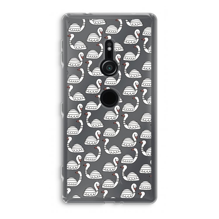 Zwanen: Sony Xperia XZ2 Transparant Hoesje