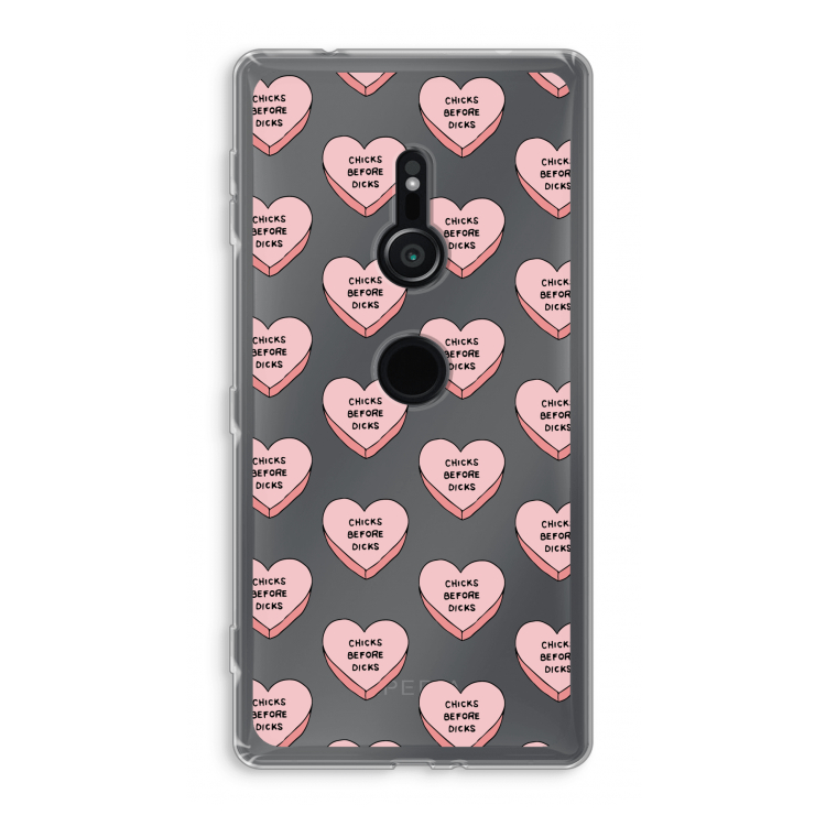 Chicks before dicks: Sony Xperia XZ2 Transparant Hoesje