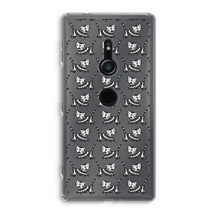 Zwarte poes: Sony Xperia XZ2 Transparant Hoesje