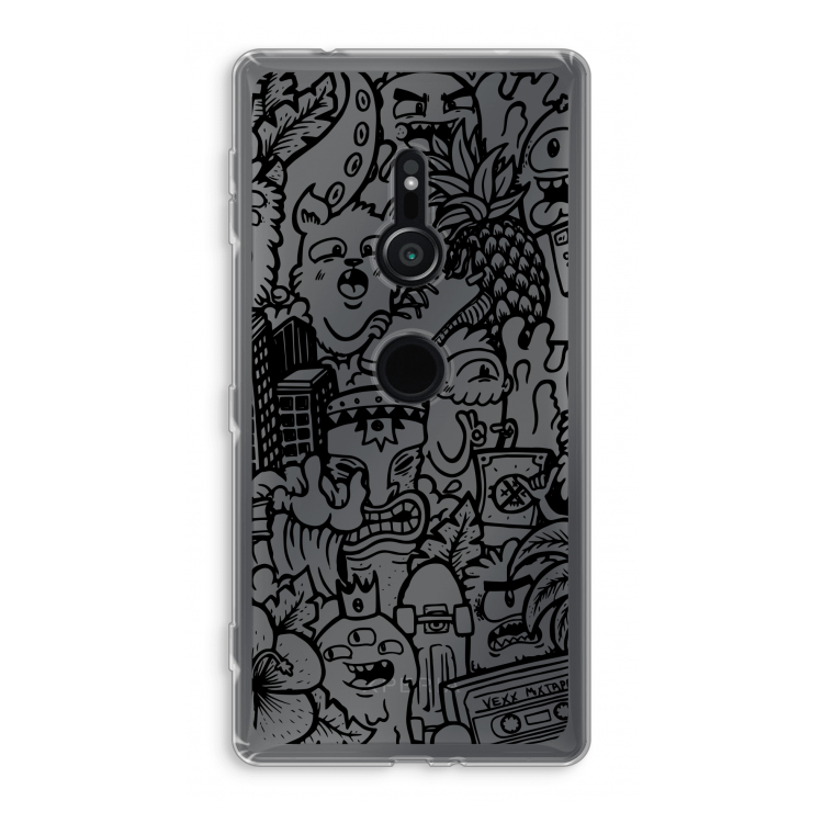 Vexx Black Mixtape: Sony Xperia XZ2 Transparant Hoesje