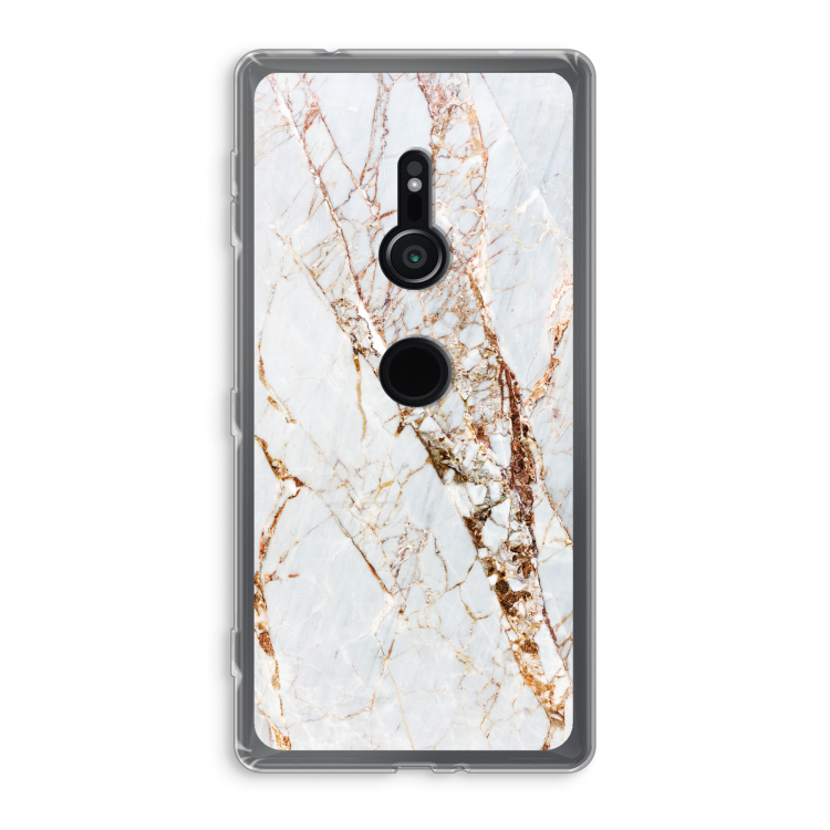 Goud marmer: Sony Xperia XZ2 Transparant Hoesje