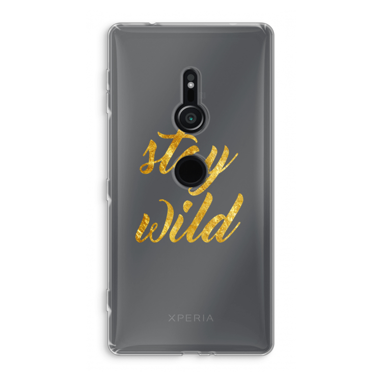 Stay wild: Sony Xperia XZ2 Transparant Hoesje
