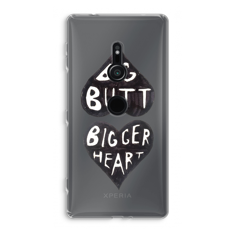 Big butt bigger heart: Sony Xperia XZ2 Transparant Hoesje