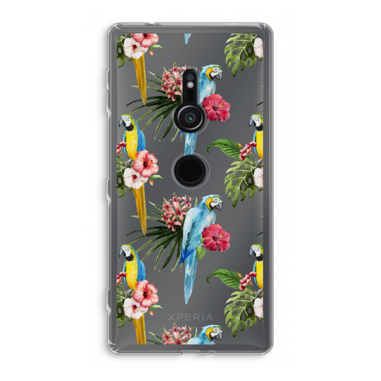 Kleurrijke papegaaien: Sony Xperia XZ2 Transparant Hoesje