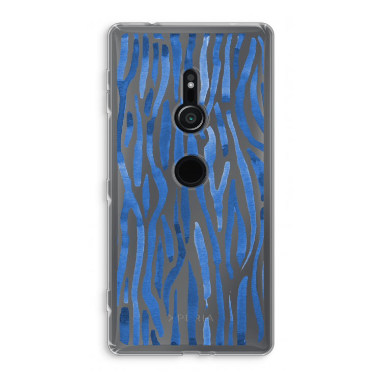 Blauwe nerven: Sony Xperia XZ2 Transparant Hoesje