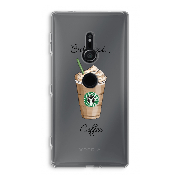 But first coffee: Sony Xperia XZ2 Transparant Hoesje