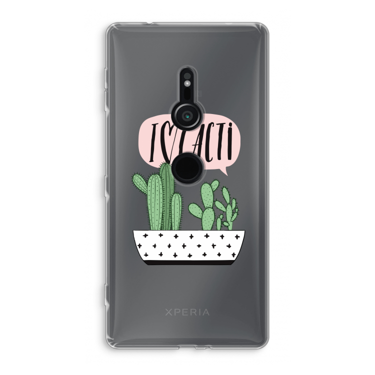 I love cacti: Sony Xperia XZ2 Transparant Hoesje