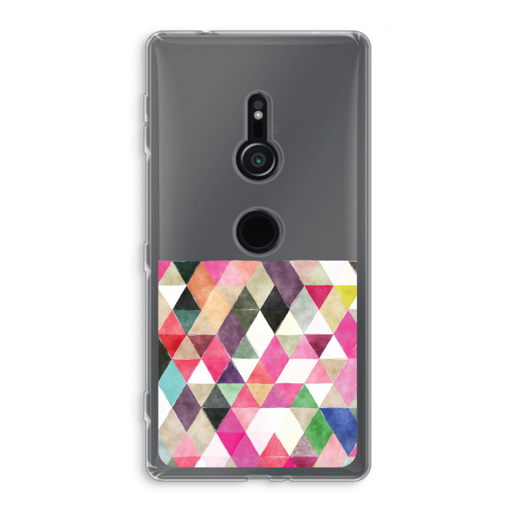 Gekleurde driehoekjes: Sony Xperia XZ2 Transparant Hoesje