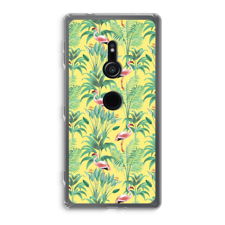 Flamingo party: Sony Xperia XZ2 Transparant Hoesje