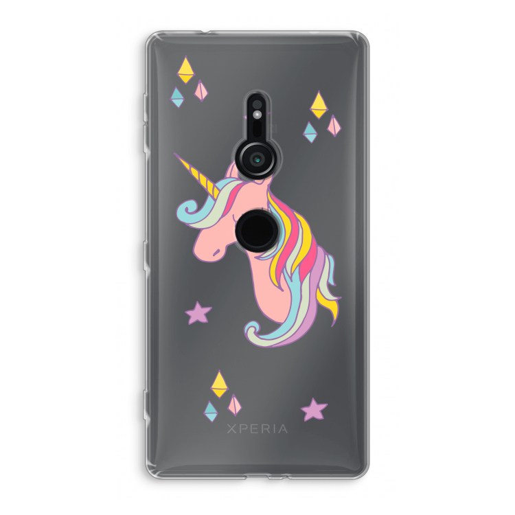 Roze eenhoorn: Sony Xperia XZ2 Transparant Hoesje