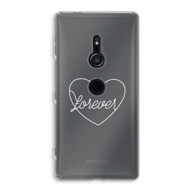 Forever heart pastel: Sony Xperia XZ2 Transparant Hoesje