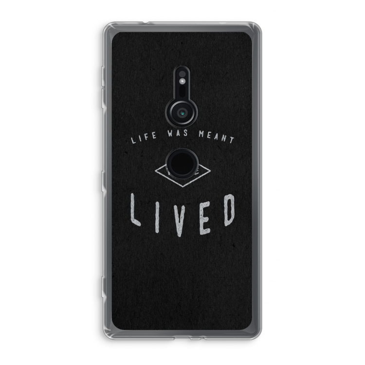 To be lived: Sony Xperia XZ2 Transparant Hoesje