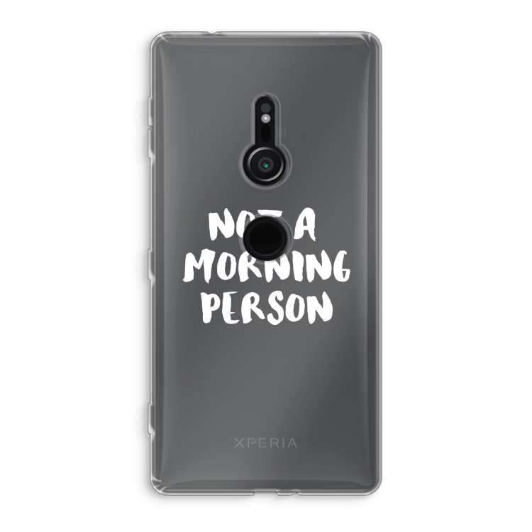 Morning person: Sony Xperia XZ2 Transparant Hoesje