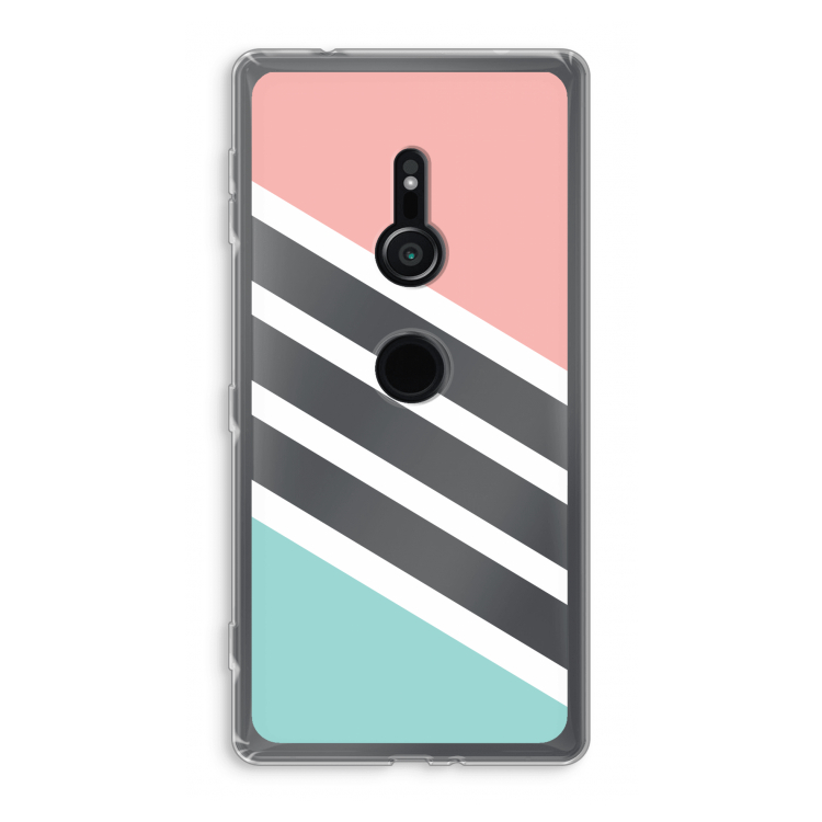 Strepen pastel: Sony Xperia XZ2 Transparant Hoesje