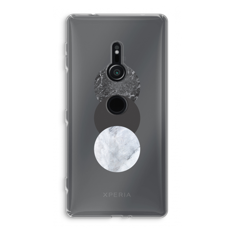 Marmeren cirkels: Sony Xperia XZ2 Transparant Hoesje
