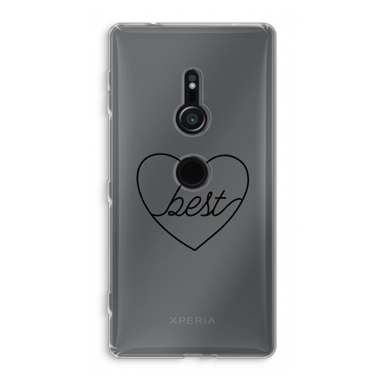 Best heart black: Sony Xperia XZ2 Transparant Hoesje
