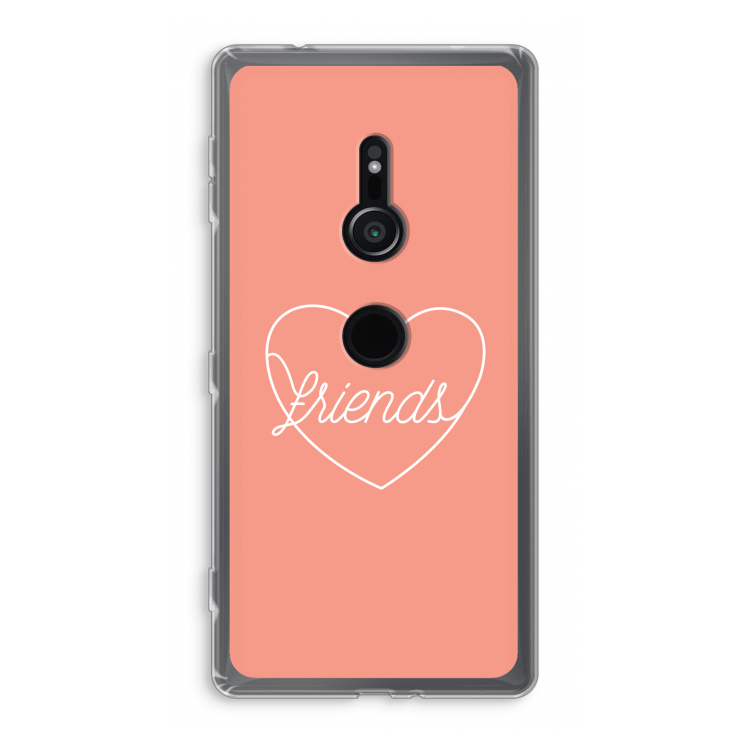 Friends heart: Sony Xperia XZ2 Transparant Hoesje