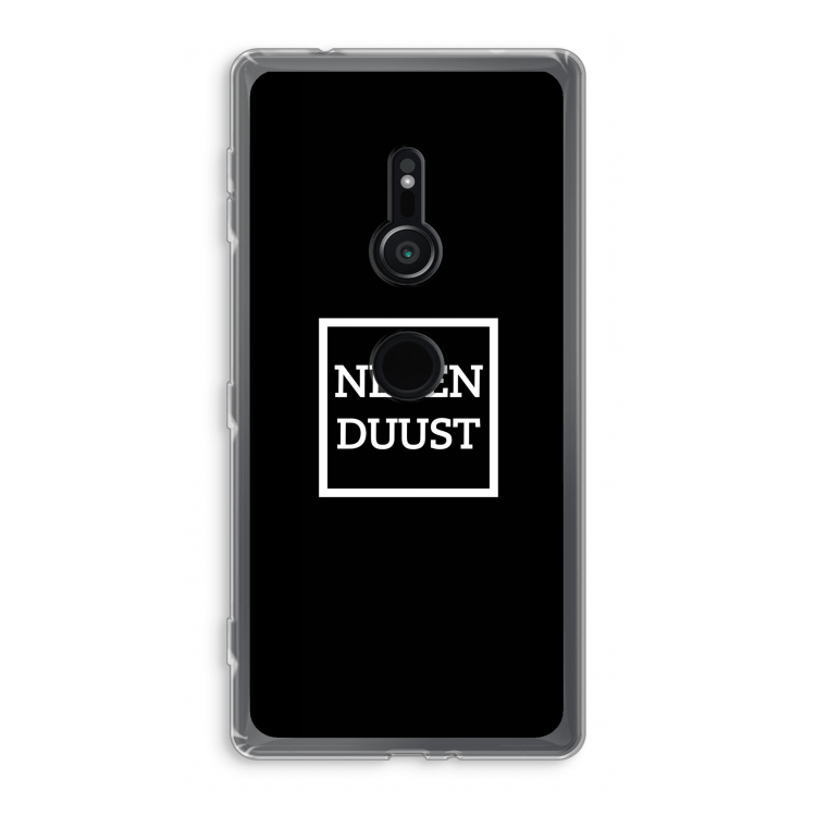Negenduust black: Sony Xperia XZ2 Transparant Hoesje
