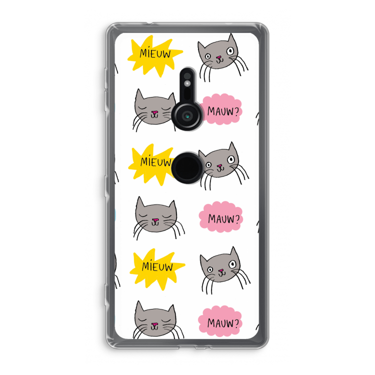 Meow: Sony Xperia XZ2 Transparant Hoesje