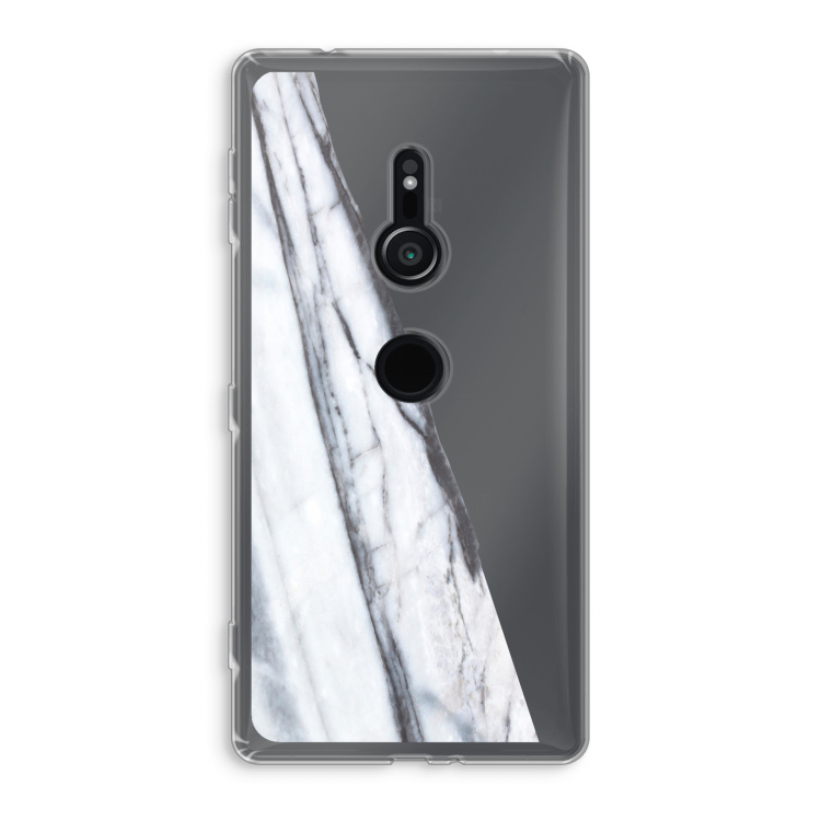 Gestreepte marmer: Sony Xperia XZ2 Transparant Hoesje