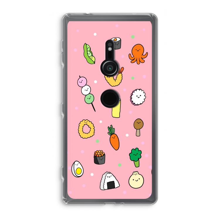 Happy bento friends: Sony Xperia XZ2 Transparant Hoesje