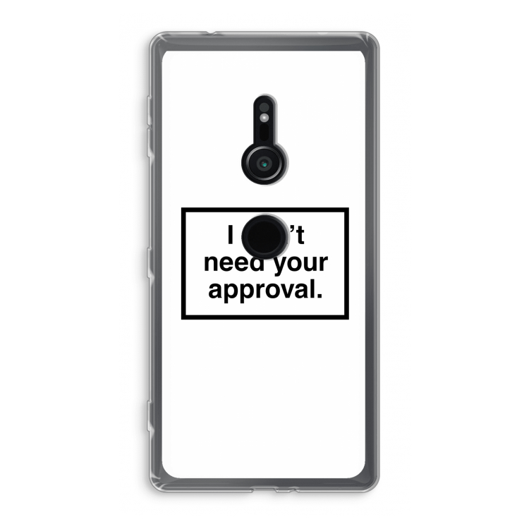 Don't need approval: Sony Xperia XZ2 Transparant Hoesje