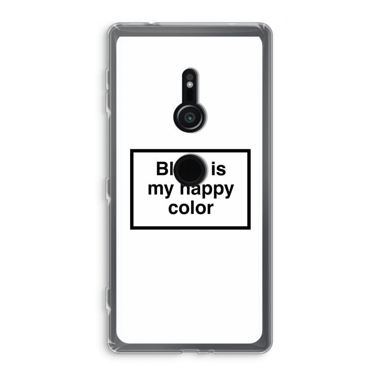 Black is my happy color: Sony Xperia XZ2 Transparant Hoesje