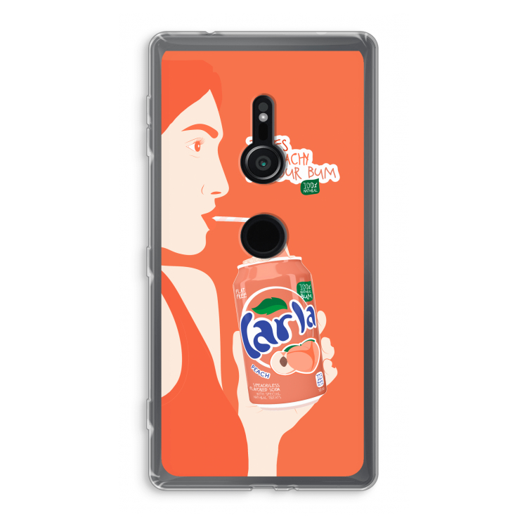 Peach please!: Sony Xperia XZ2 Transparant Hoesje