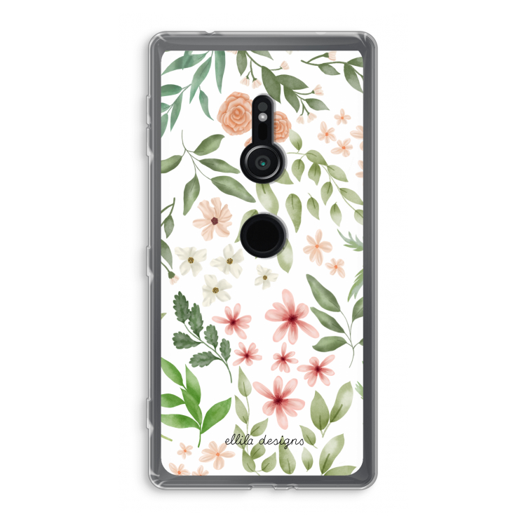 Botanical sweet flower heaven: Sony Xperia XZ2 Transparant Hoesje