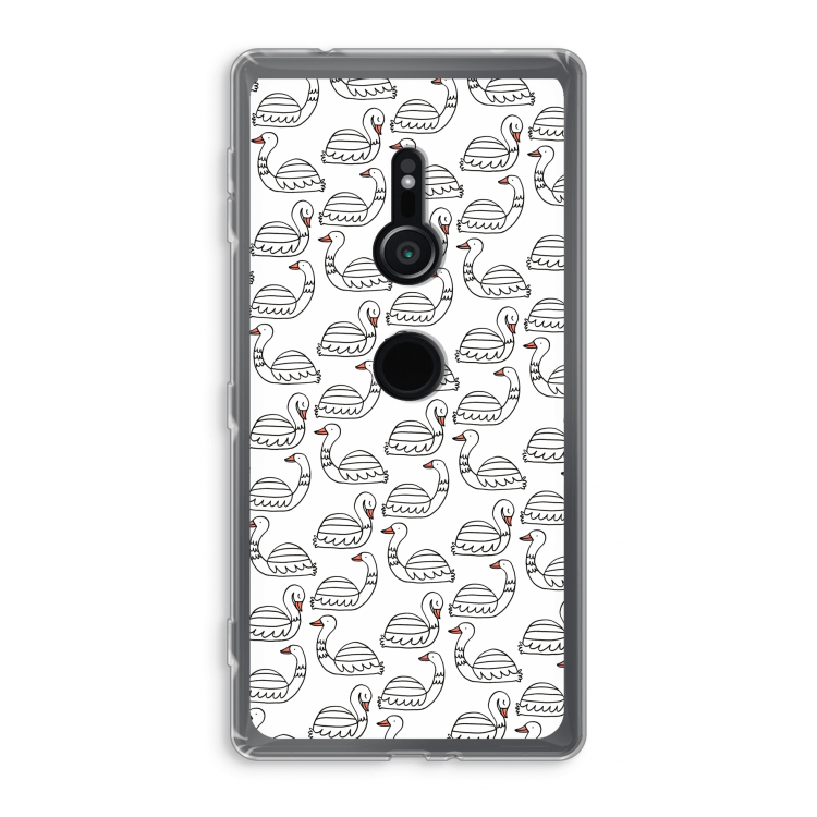 Zwanen: Sony Xperia XZ2 Transparant Hoesje