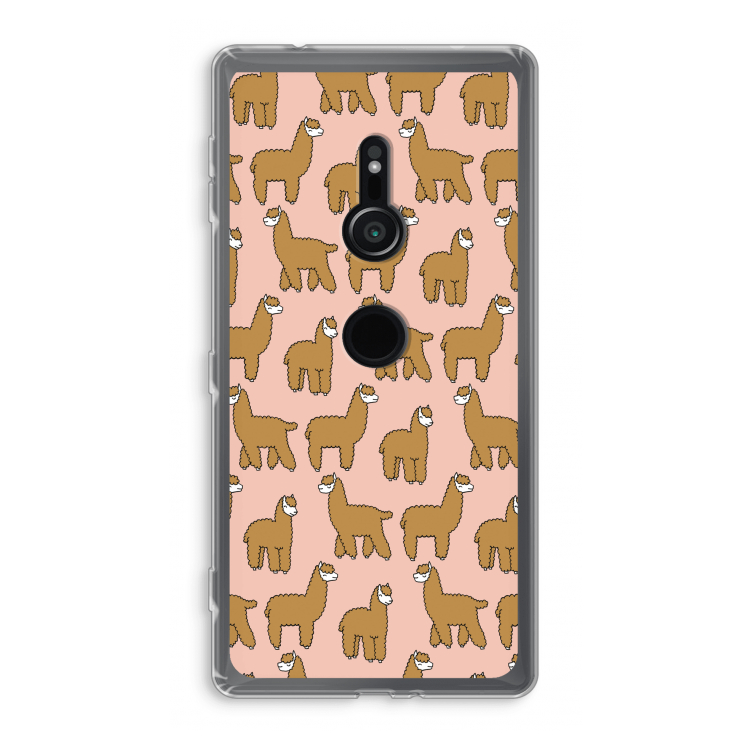 Alpacas: Sony Xperia XZ2 Transparant Hoesje
