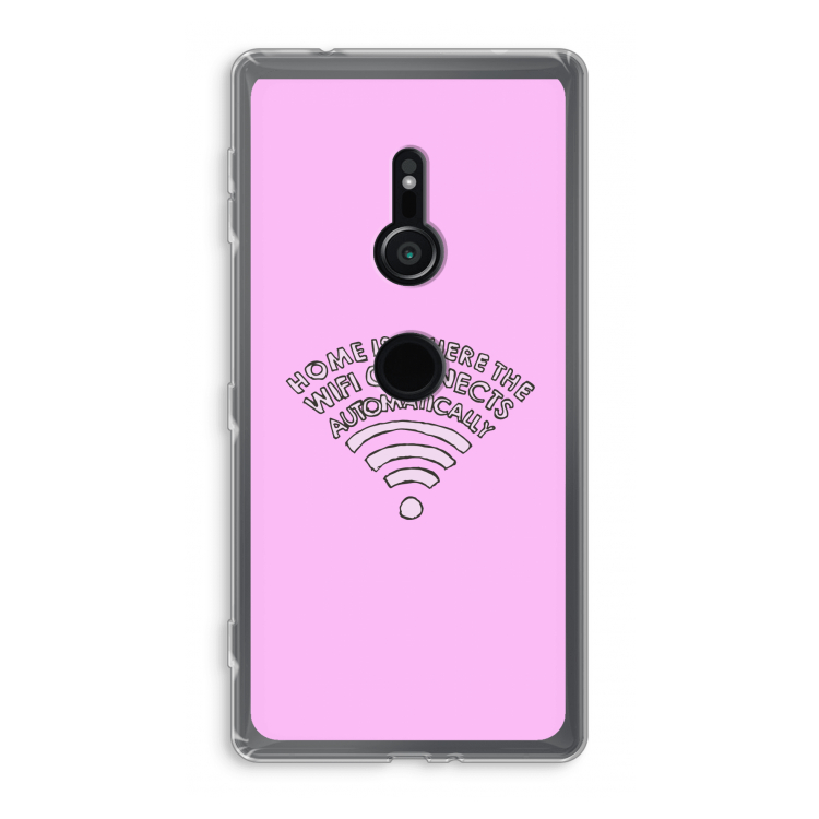 Home Is Where The Wifi Is: Sony Xperia XZ2 Transparant Hoesje