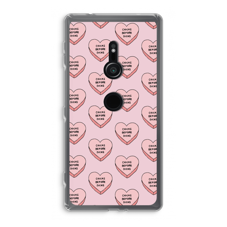 Chicks before dicks: Sony Xperia XZ2 Transparant Hoesje