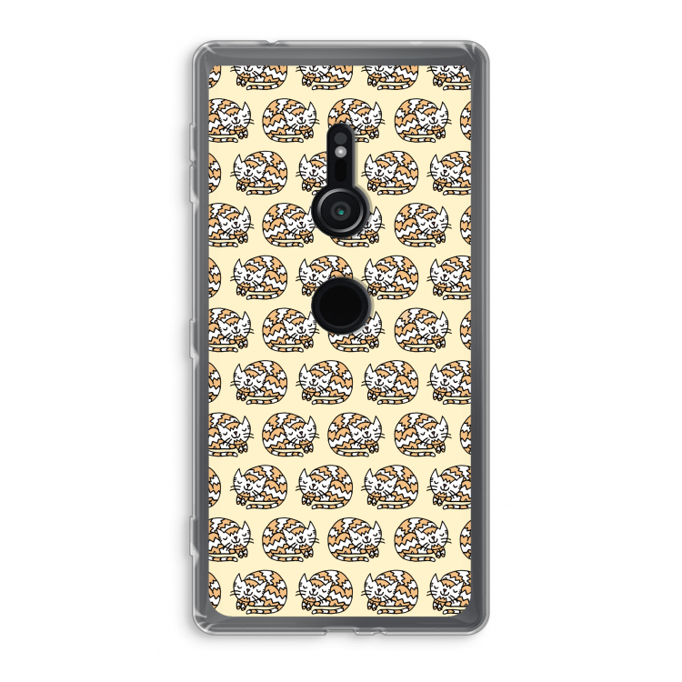 Slapende poes: Sony Xperia XZ2 Transparant Hoesje