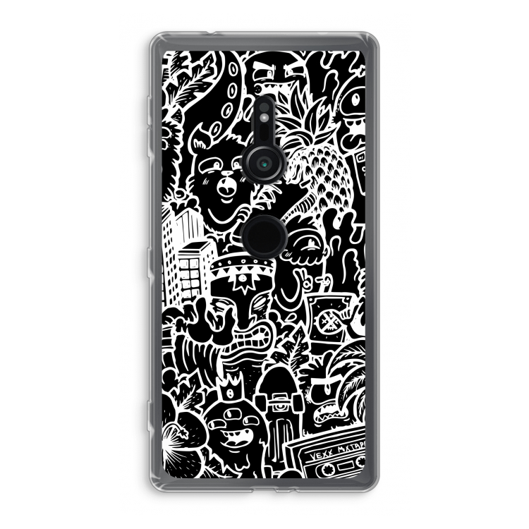 Vexx Black Mixtape: Sony Xperia XZ2 Transparant Hoesje