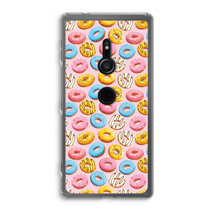 Pink donuts: Sony Xperia XZ2 Transparant Hoesje