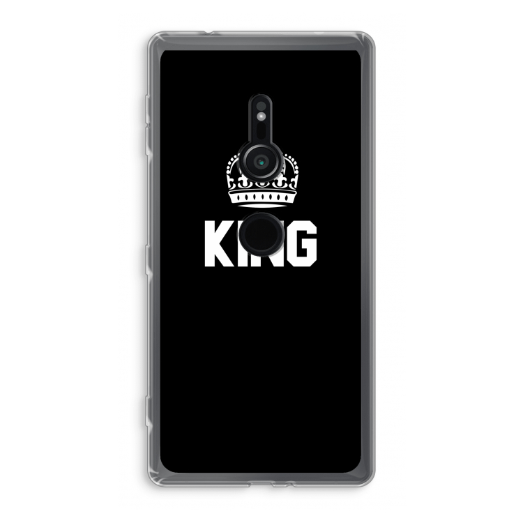 King zwart: Sony Xperia XZ2 Transparant Hoesje