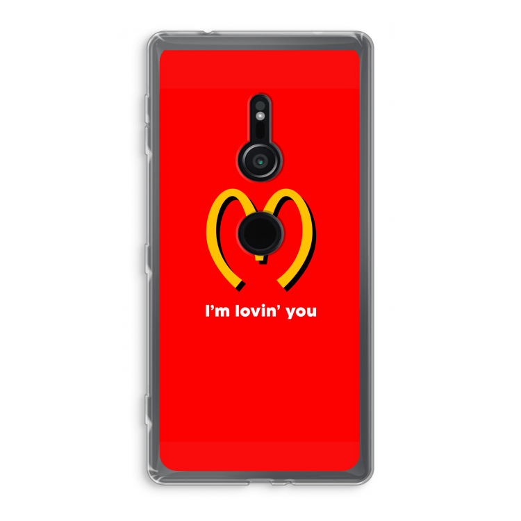 I'm lovin' you: Sony Xperia XZ2 Transparant Hoesje