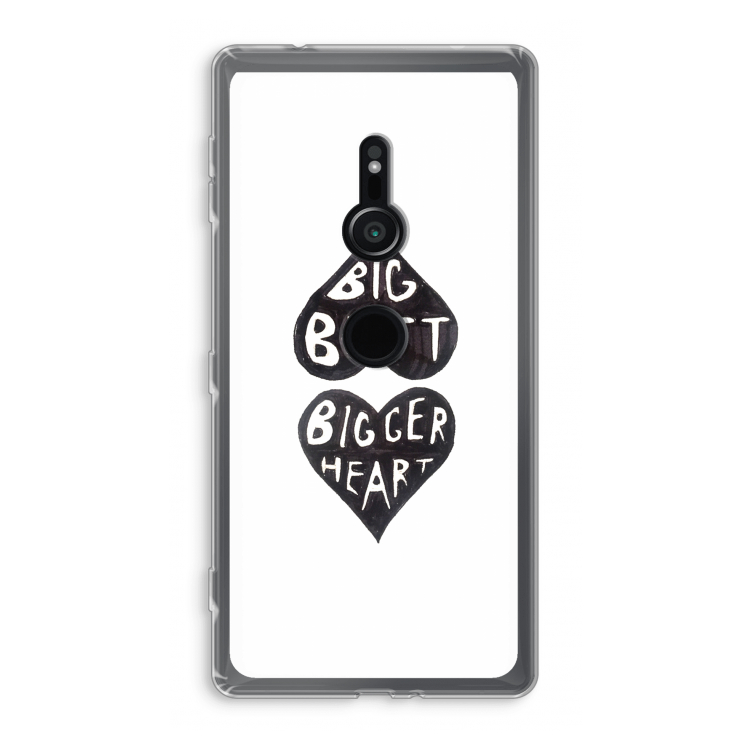 Big butt bigger heart: Sony Xperia XZ2 Transparant Hoesje