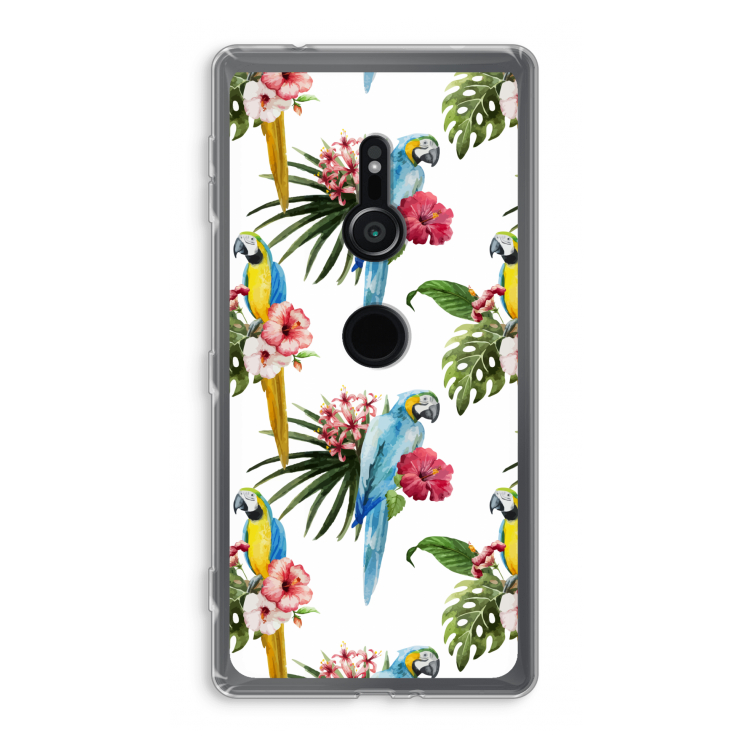 Kleurrijke papegaaien: Sony Xperia XZ2 Transparant Hoesje
