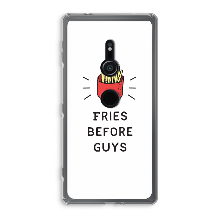 Fries before guys: Sony Xperia XZ2 Transparant Hoesje