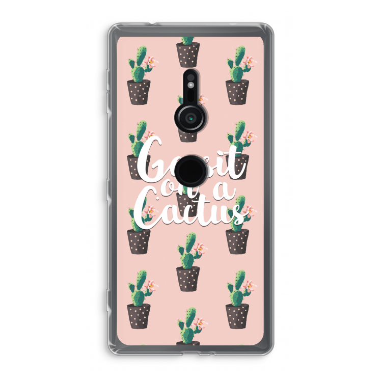Cactus quote: Sony Xperia XZ2 Transparant Hoesje