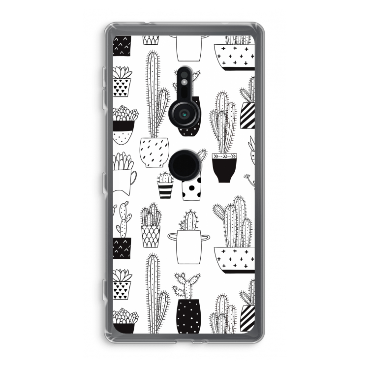 Cactusmotief: Sony Xperia XZ2 Transparant Hoesje