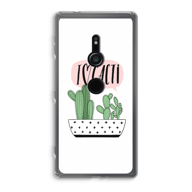 I love cacti: Sony Xperia XZ2 Transparant Hoesje