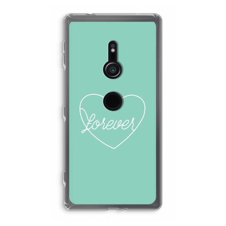 Forever heart pastel: Sony Xperia XZ2 Transparant Hoesje