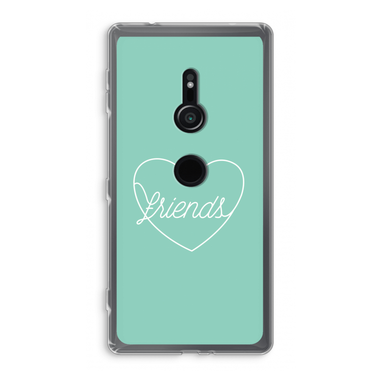 Friends heart pastel: Sony Xperia XZ2 Transparant Hoesje