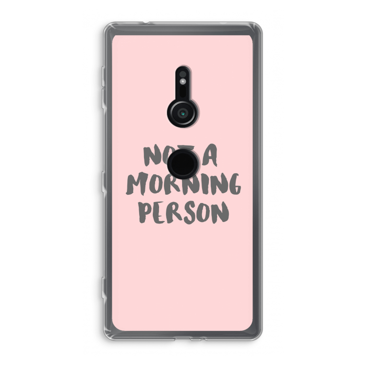 Morning person: Sony Xperia XZ2 Transparant Hoesje